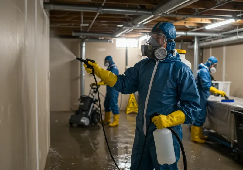 Basement Sanitization and Antimicrobial Treatment process in Sans Souci, SC