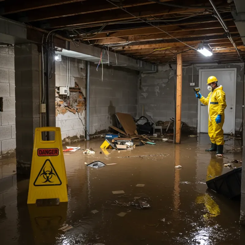 Flooded Basement Electrical Hazard in Sans Souci, SC Property